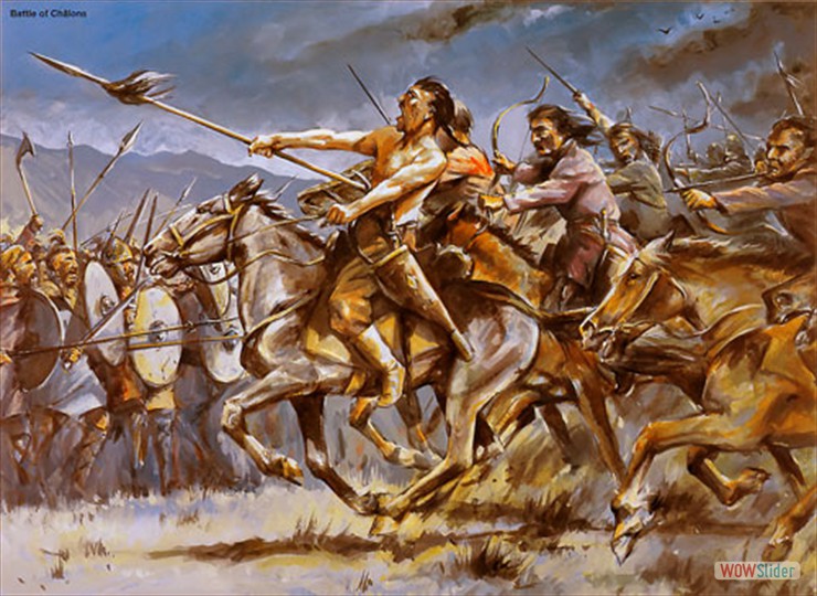 batalla de chalons - Hunos