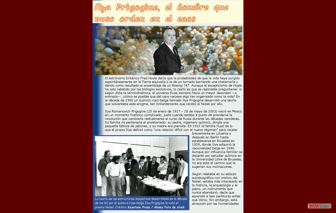 Ilya Prigogine / orden en el caos