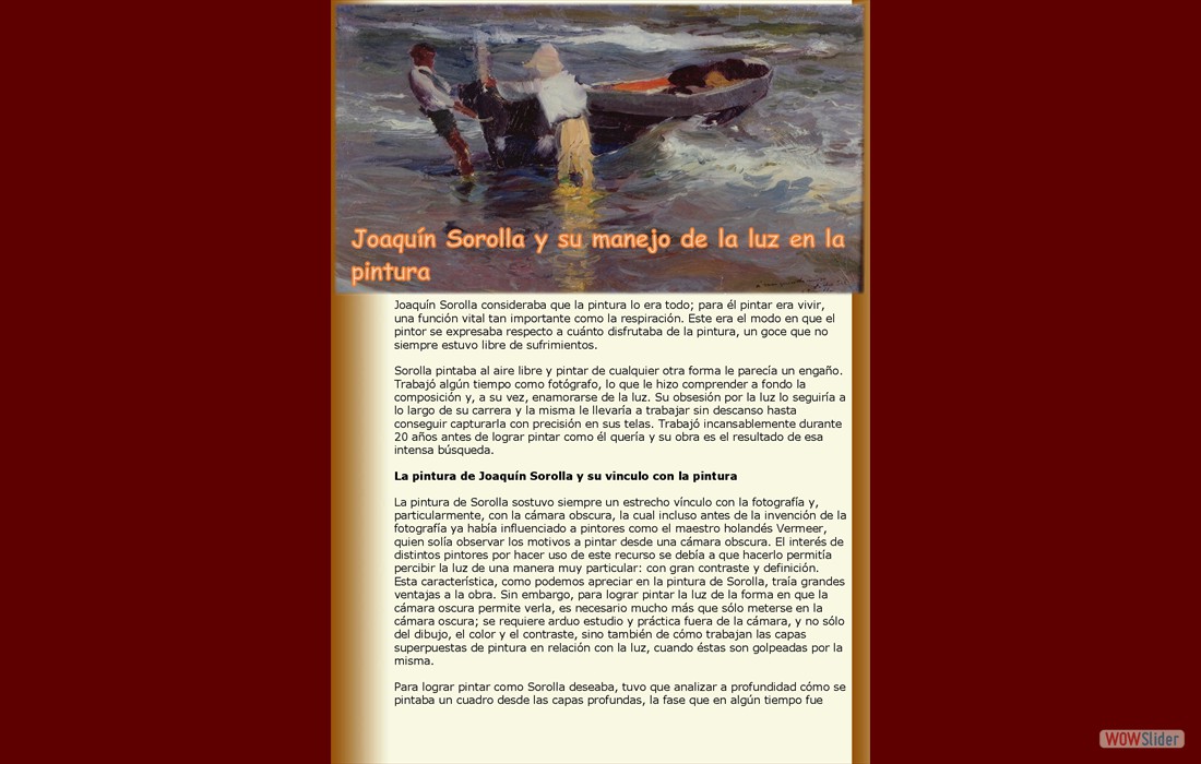 Joaquín Sorolla y su manejo de la luz en la pintura