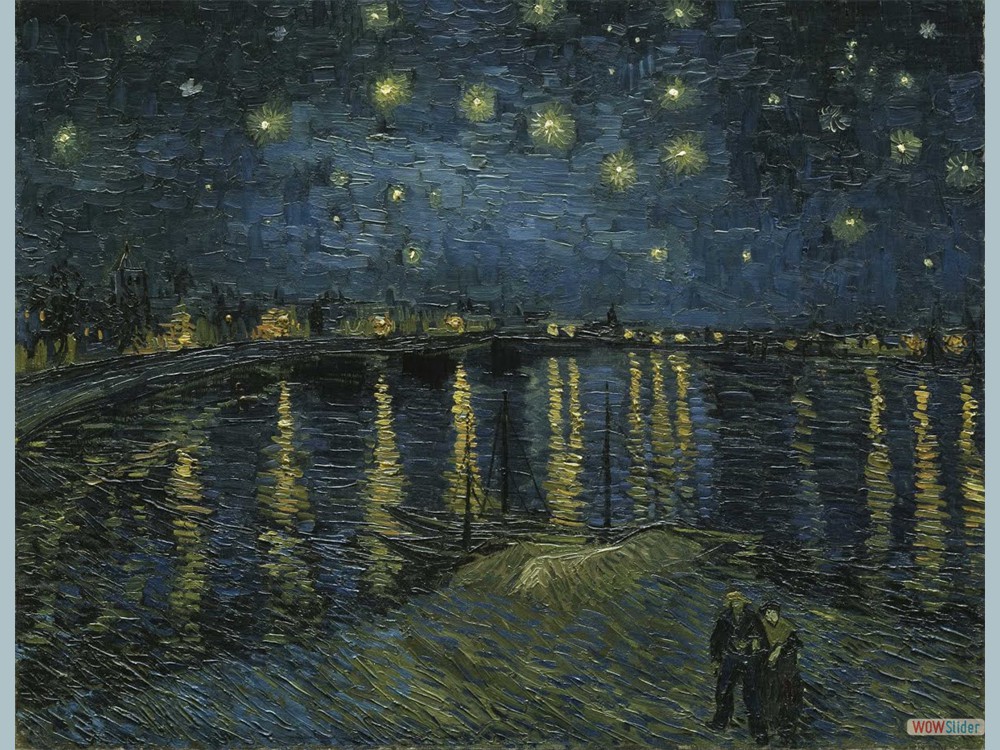 Van Gogh - noche estrellada en el rodano