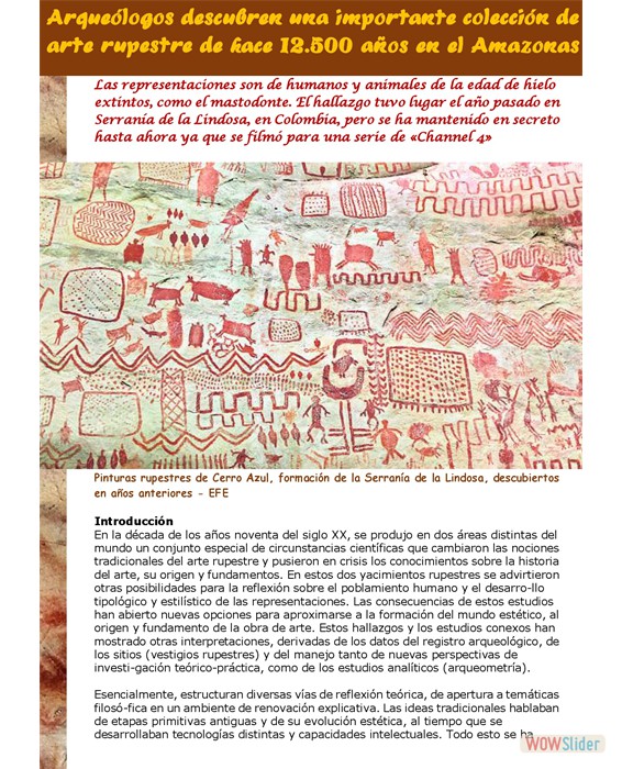 Arqueólogos descubren pinturas rupestres en el Amazonas