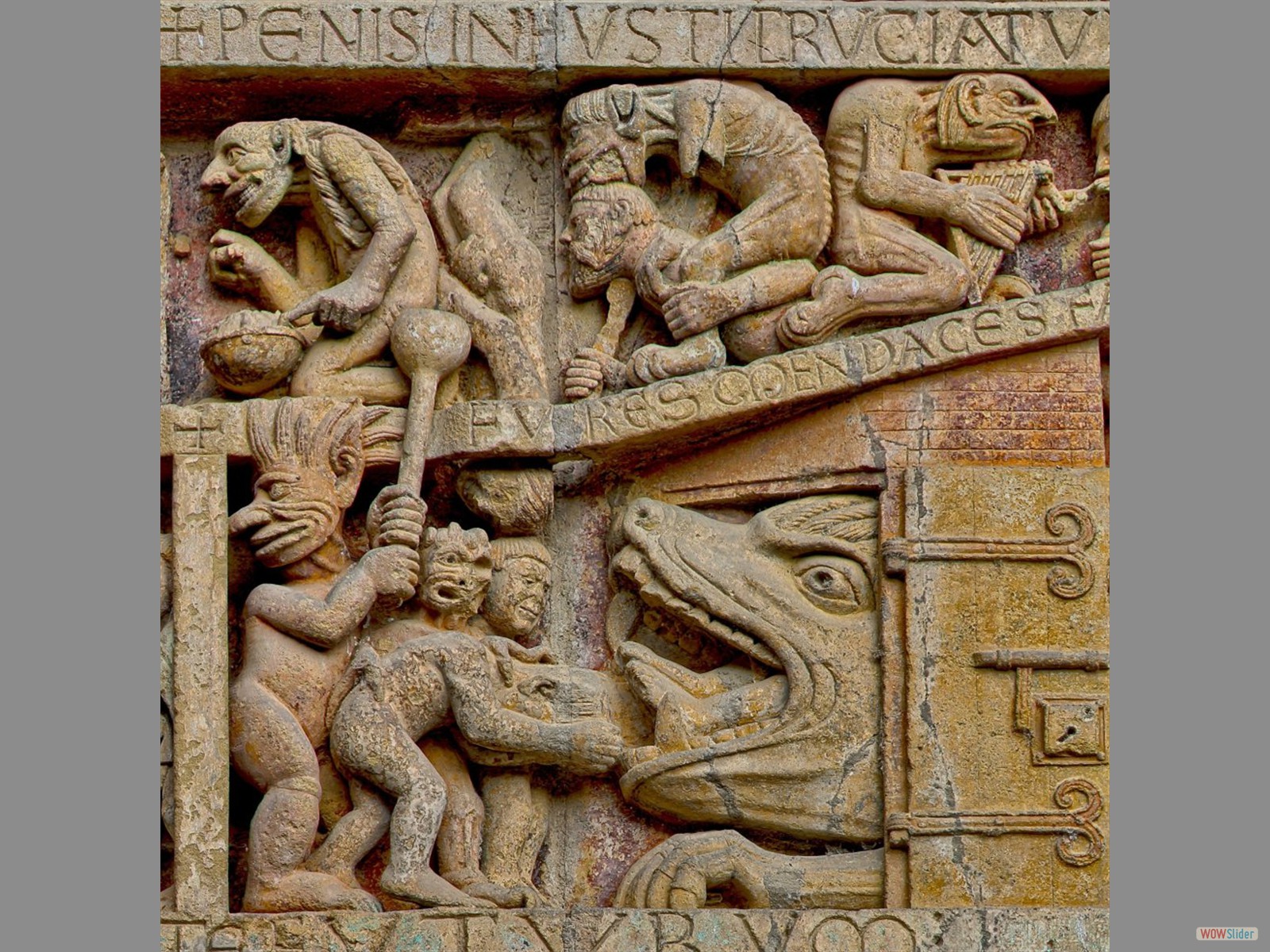 Infierno. Santa Fe de Conques (Aveyron, Francia).