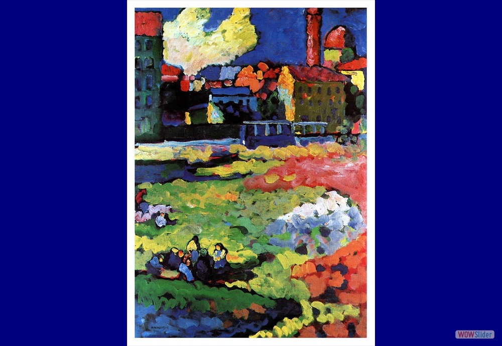 Kandinsky _ casa de Munich y the-church-of-st-ursula-1908