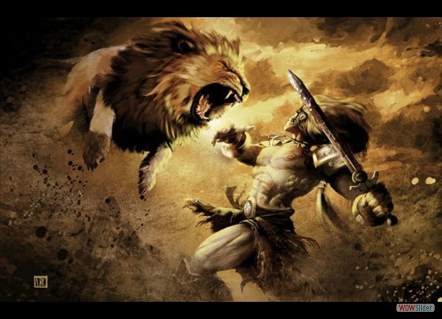 hercules contra el le�n de Nemea