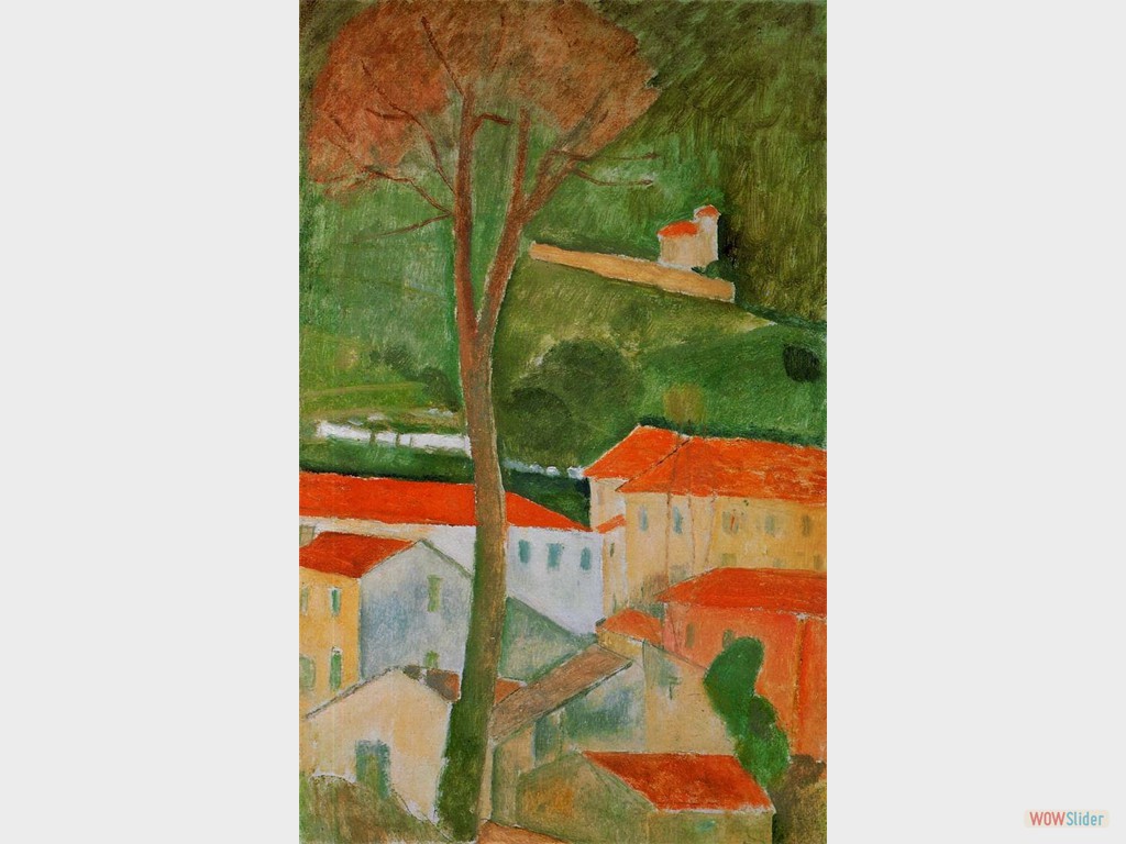 Modigliani - PAISAJE DE CAGNES 1919