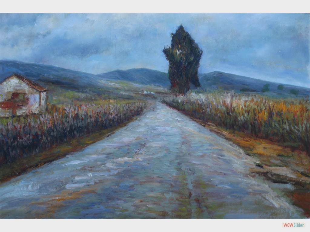 Modigliani-paisaje de la toscana