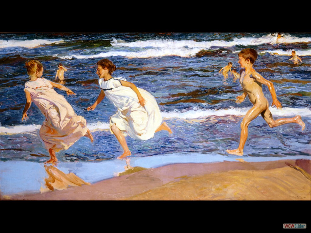 corriendo por la playa